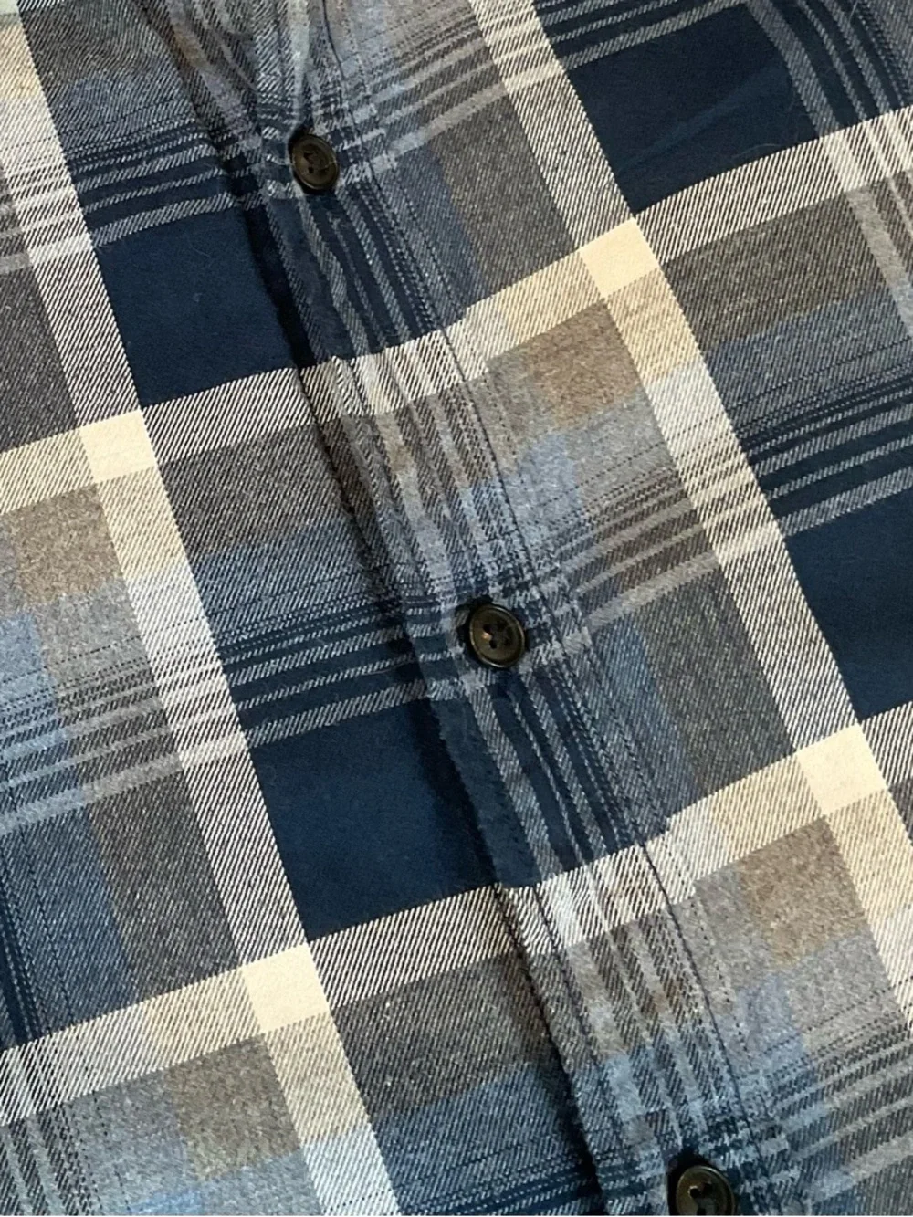BUNDLE Banana Republic Grant Fit Luxe Flannel Plaid Shirts Blue Gray Mens Medium